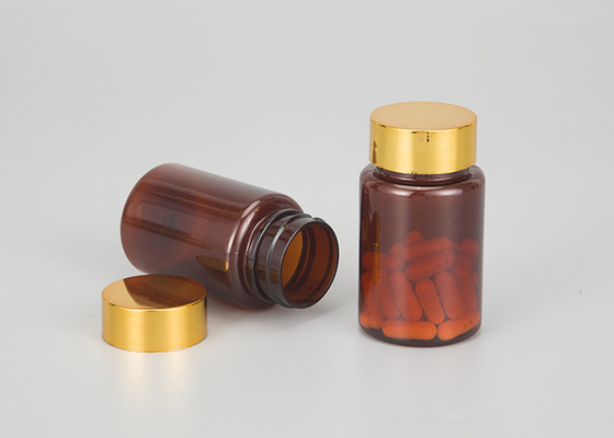 Medicine Brown Amber Pharmaceutical Pill Capsule Bottle With Child Proof Cap