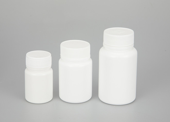 White Empty Plastic Medicine Bottles With Screw Cap 30ml 60ml 100ml