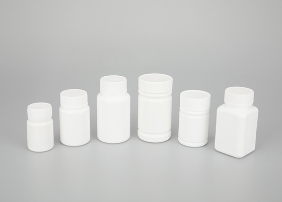 White Empty Plastic Medicine Bottles With Screw Cap 30ml 60ml 100ml