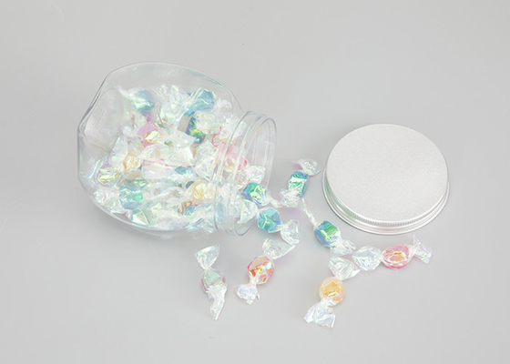 Food Grade PET Plastic Jar Container With Aluminum Lids 65mm