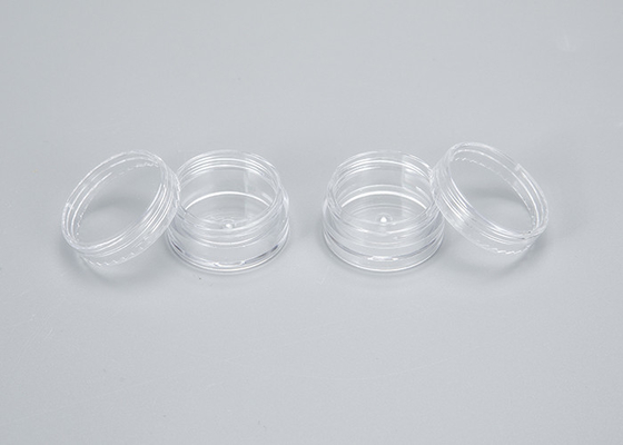 Clear Round Cosmetic Cream Jars With Lid 10g 15g PS Material