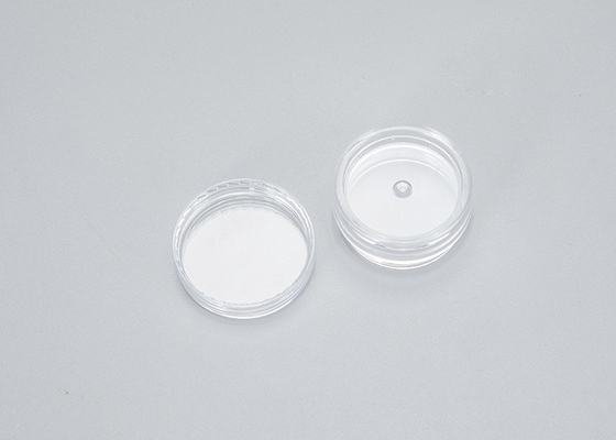 Clear Round Cosmetic Cream Jars With Lid 10g 15g PS Material