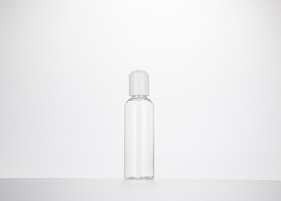 0.5oz 1oz 2oz 3oz 4oz Cosmo Round Plastic Bottles Clear PET With Press Disc Cap