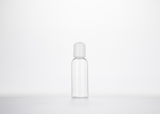 0.5oz 1oz 2oz 3oz 4oz Cosmo Round Plastic Bottles Clear PET With Press Disc Cap