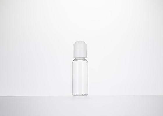 0.5oz 1oz 2oz 3oz 4oz Cosmo Round Plastic Bottles Clear PET With Press Disc Cap