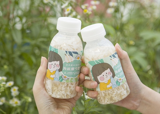 400ml 14oz Soy Milk Tea Bottles Heat Resistant Square Plastic Juice Bottle Juicy