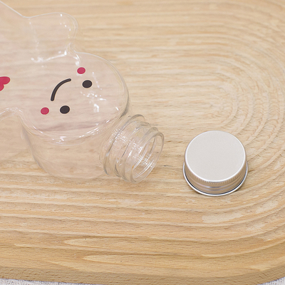 Christmas Plastic Juice Bottles With Leak Proof Cap , Empty Milk Tea Bottles