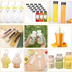 High Quality 8oz 10oz 12oz 16oz Plastic Juice Bottles Juice Business Support Supplier 120ml Plastic Bottles with Labels