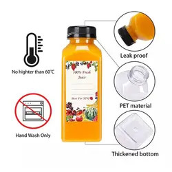 Customized Printing 500ml PET Plastic Water Drinking Bottles For Juice And Beverage