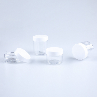 Securely Sealed Plastic Jar Containers With Aluminium Silver Lid