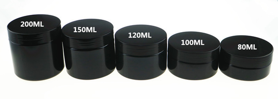 Drip Proof 50ml 100ml Bulk Containers For Cosmetics Solid Black Color