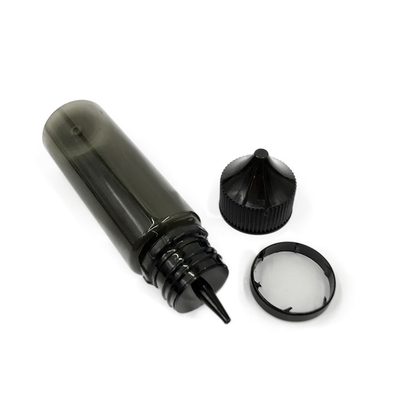 Dropper bottle (Transparent Blue) REUSABLE, Child Resistant Cap, Easy Drip Tip Applicator Dropper Bottles with Squeeze D