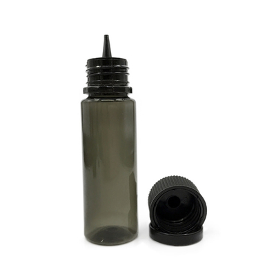 Dropper bottle (Transparent Blue) REUSABLE, Child Resistant Cap, Easy Drip Tip Applicator Dropper Bottles with Squeeze D