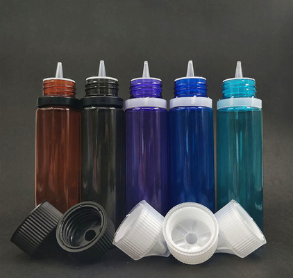 Dropper bottle (Transparent Black) REUSABLE, Child Resistant Cap, Easy Drip Tip Applicator Dropper Bottles with Squeeze