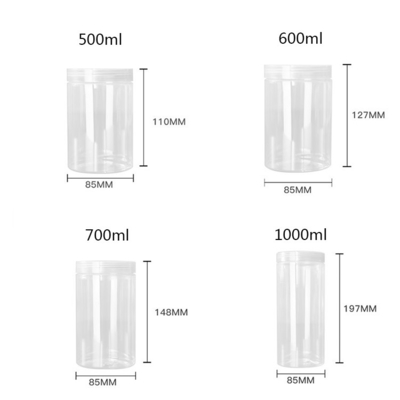 100 Diameter Plastic Storage Jars for Customization with Leak-proof Design