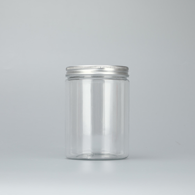 Custom 100ml 200ml 8oz 300ml 12oz 500ml Clear White Black Amber Wide Mouth Cosmetic Containers Plastic Pet Jar With Alum