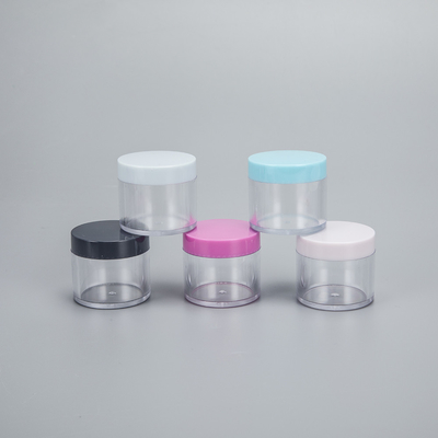 Empty PS Plastic Face Cream Container 5g 10g 15g 20g cosmetic jar with colorful lids