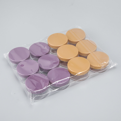 Empty PS Plastic Face Cream Container 5g 10g 15g 20g cosmetic jar with colorful lids