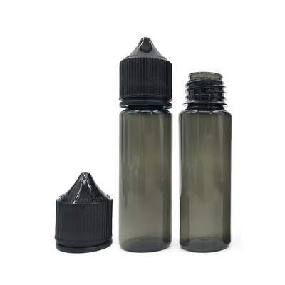 50 ml Squeezable Liquid PET Dropper Bottle With Black Or White Lid/Cap
