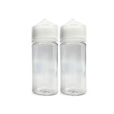 120 ml Clear Oil Dropper Bottle Flask With Black/White Dropper Tamper Evident