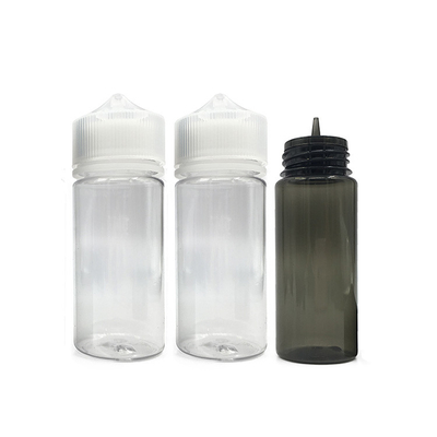 120 ml Clear Oil Dropper Bottle Flask With Black/White Dropper Tamper Evident