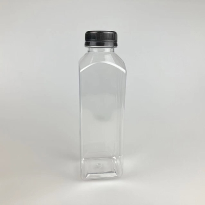 60ml 120ml 250ml 350ml 500ml Square JUice Bottle With Black Lid