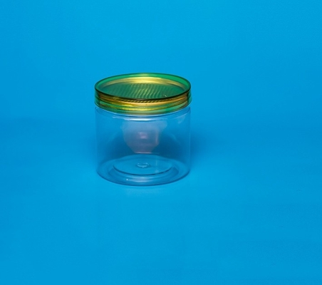 Hot Stamp Logo Plastic jars with pop up lid and screw lid