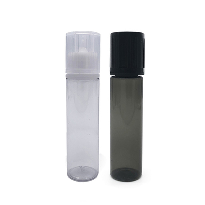 10ml Flat Lid Plastic Bottle Translucent Black Color