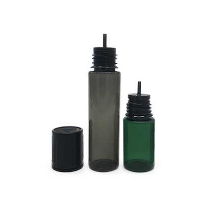 10ml Flat Lid Plastic Bottle Translucent Black Color