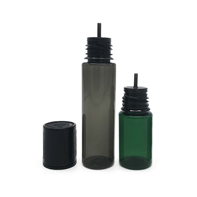 10ml Flat Lid Plastic Bottle Translucent Black Color