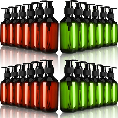 Screen Printing Plastic Lotion Bottles With Clear Surface And UV Electroplated Cap