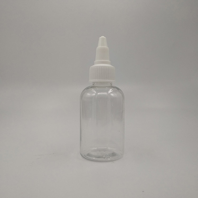 Customized Label Panel Clear Plastic Screw Top Bottles for Liquid Packaging