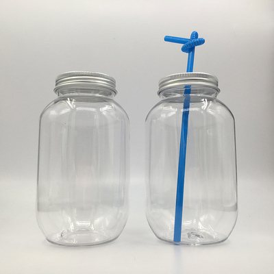 Modern Leak Proof Plastic Milk Tea Bottles With Handle Square Round Shapes