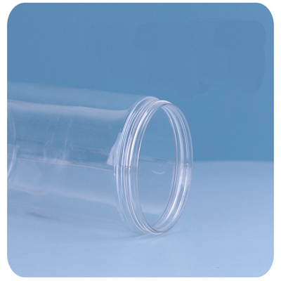 Custom Transparent Plastic Jar Containers Aluminum Sealing Lid Pressure Sensitive Seal