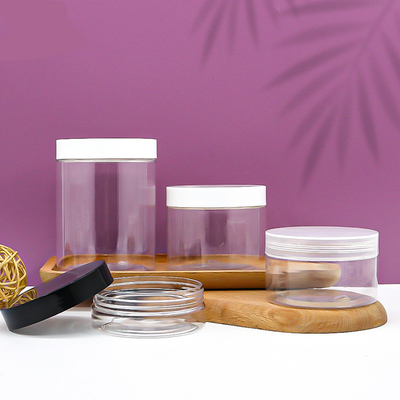 Food Grade Transparent 80ml 100ml 120ml 150ml 250ml 500ml 1000ml Frosted PET Plastic Jar With Lid