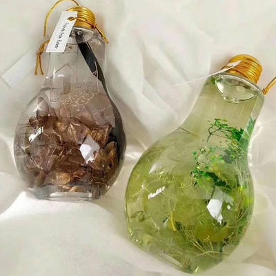 500ml Plastic Lamp Bulb Shaped Juice Bottle With Aluminum Cap Lamp Bulb Shape Plastic Beverage Bottle