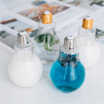250ml 8oz Round Custom Plastic Coffee Milk Fruit Beverage Drinking Bottle Plastic Juice Bottles