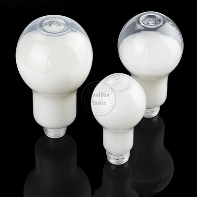 Light Bulb Cup With Straw Lids For Parties Plastic Light Bulb Shaped Bottles Bottom Glowing LED Fillable Light Bulbs