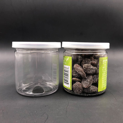 Food Grade Pop Cans PET Clear Plastic Jars With Diameter 80mm 300# Aluminum Easy Open End