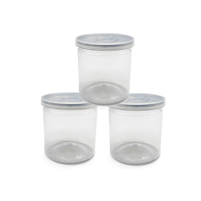 Custom Transparent Plastic Jar Containers Custom Logo Printing Paper Carton Packaging
