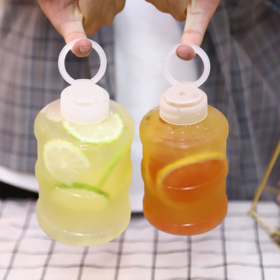 Modern Clear Milk Tea Bottles with Screw On Lid 0.5kg Capacity Handle Various Sizes