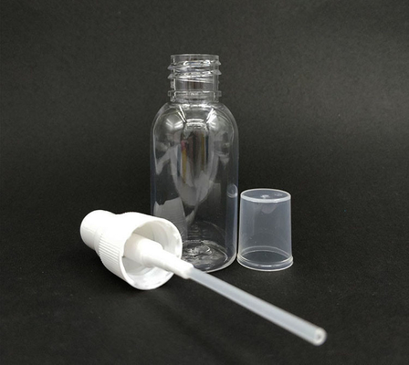 Round PET Plastic Spray Bottle With Classic Design For Daily Use Transparent Surface