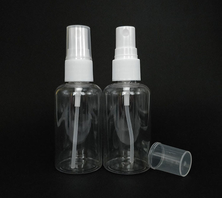 Transparent Round PET Plastic Spray Bottle Smooth Surface Durable Daily Use Various Capacities
