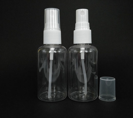 Transparent Round PET Plastic Spray Bottle Smooth Surface Durable Daily Use Various Capacities