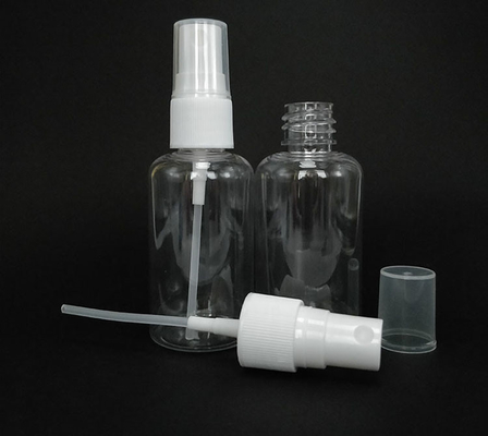 Transparent Round PET Plastic Spray Bottle Smooth Surface Durable Daily Use Various Capacities