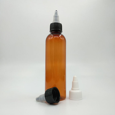 Custom Clear Plastic Screw Top Bottles With Custom Label Panel And Screw Neck Finish