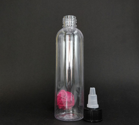 Custom Clear Plastic Screw Top Bottles With Custom Label Panel And Screw Neck Finish