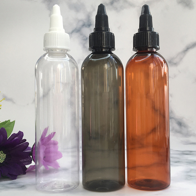 Custom Clear Plastic Screw Top Bottles With Custom Label Panel And Screw Neck Finish