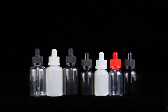 Dropper Bottles 10-120ml Smooth Screw Cap Custom Logo Transparent Black Customized