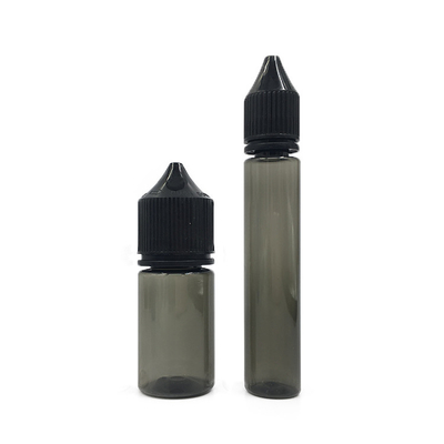 Round PET  E Liquid Bottle With Childproof Screw Cap Transparent Custom Logo Various Capacities